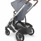 UPPAbaby Cruz V2 Stroller - Gregory (Blue Melange/Silver/Saddle Leather) - Traveling Tikes 