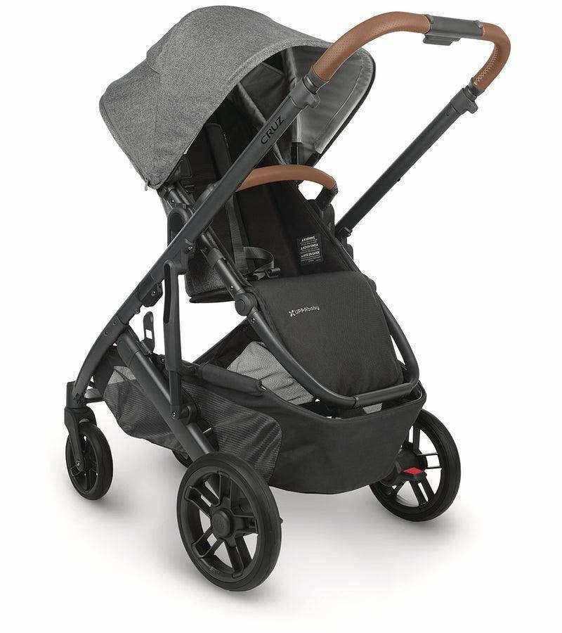 UPPAbaby CRUZ V2 Stroller - Greyson (Charcoal Melange/Carbon/Saddle Leather) - Traveling Tikes 