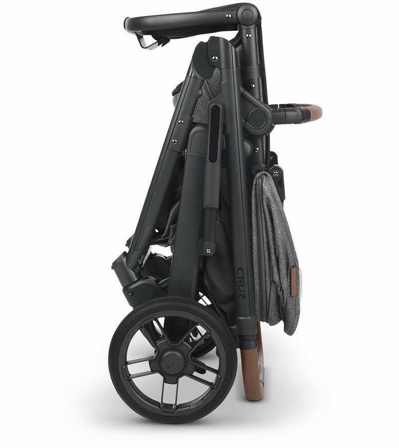 UPPAbaby CRUZ V2 Stroller - Greyson (Charcoal Melange/Carbon/Saddle Leather) - Traveling Tikes 