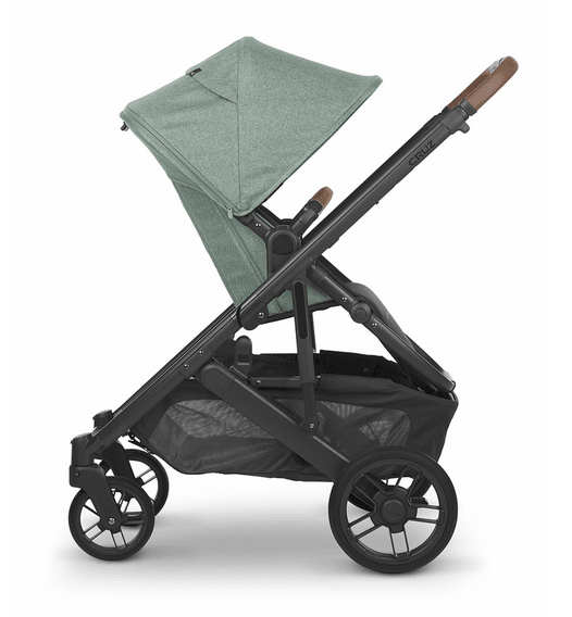 UPPAbaby CRUZ V2 Stroller - Gwen (Green Melange / Carbon / Saddle Leather) - Traveling Tikes 