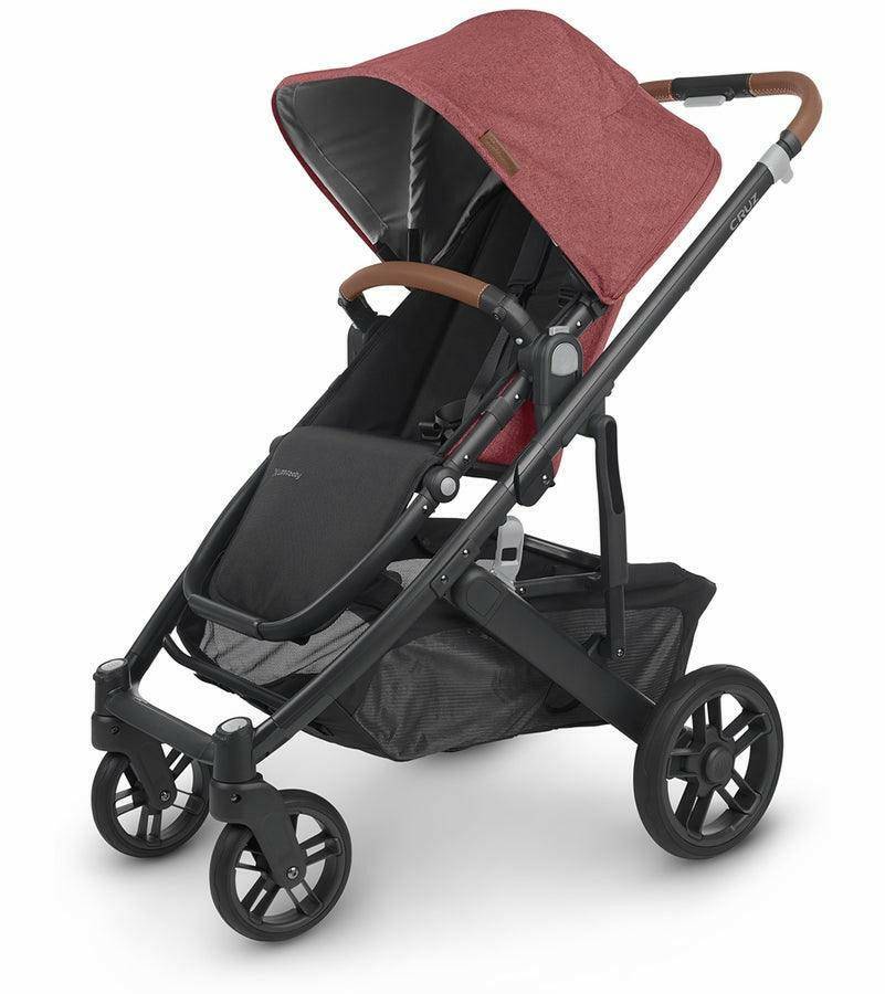 UPPAbaby Cruz V2 Stroller - Lucy (Rosewood Melange / Carbon / Saddle Leather) - Traveling Tikes 