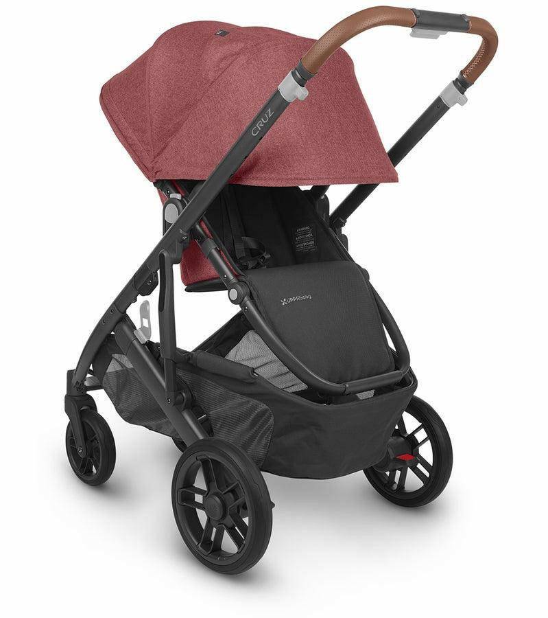 UPPAbaby Cruz V2 Stroller - Lucy (Rosewood Melange / Carbon / Saddle Leather) - Traveling Tikes 