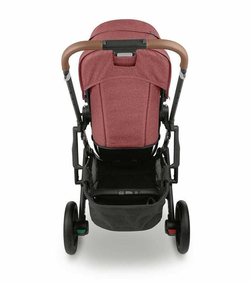 UPPAbaby Cruz V2 Stroller - Lucy (Rosewood Melange / Carbon / Saddle Leather) - Traveling Tikes 