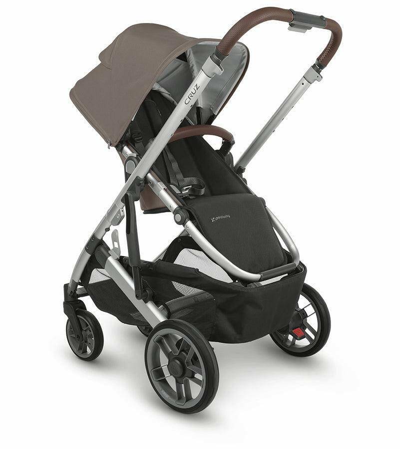 UPPAbaby Cruz V2 Stroller - Theo (Dark Taupe / Silver / Chestnut Leather) - Traveling Tikes 