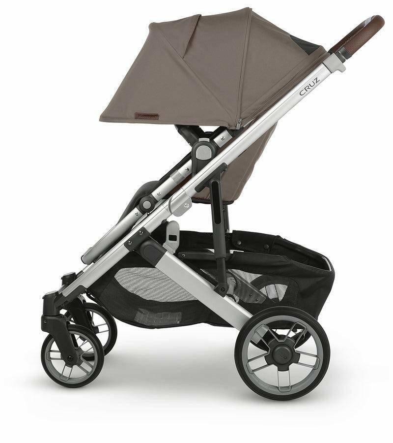 UPPAbaby Cruz V2 Stroller - Theo (Dark Taupe / Silver / Chestnut Leather) - Traveling Tikes 