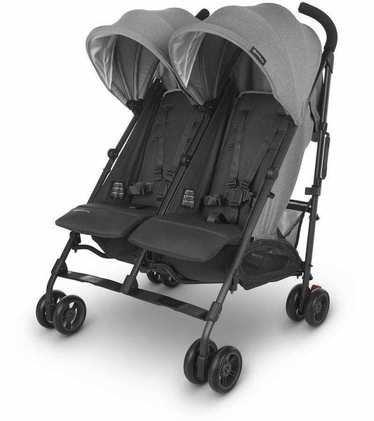 UPPAbaby G-LINK V2 Double Stroller - Greyson (Charcoal Melange / Carbon) - Traveling Tikes 