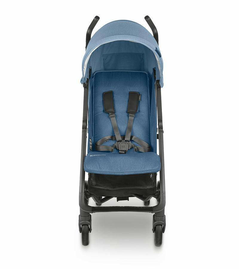 UPPAbaby G-LUXE 2023 Umbrella Stroller - Charlotte (Coastal Blue Melange / Carbon) - Traveling Tikes 