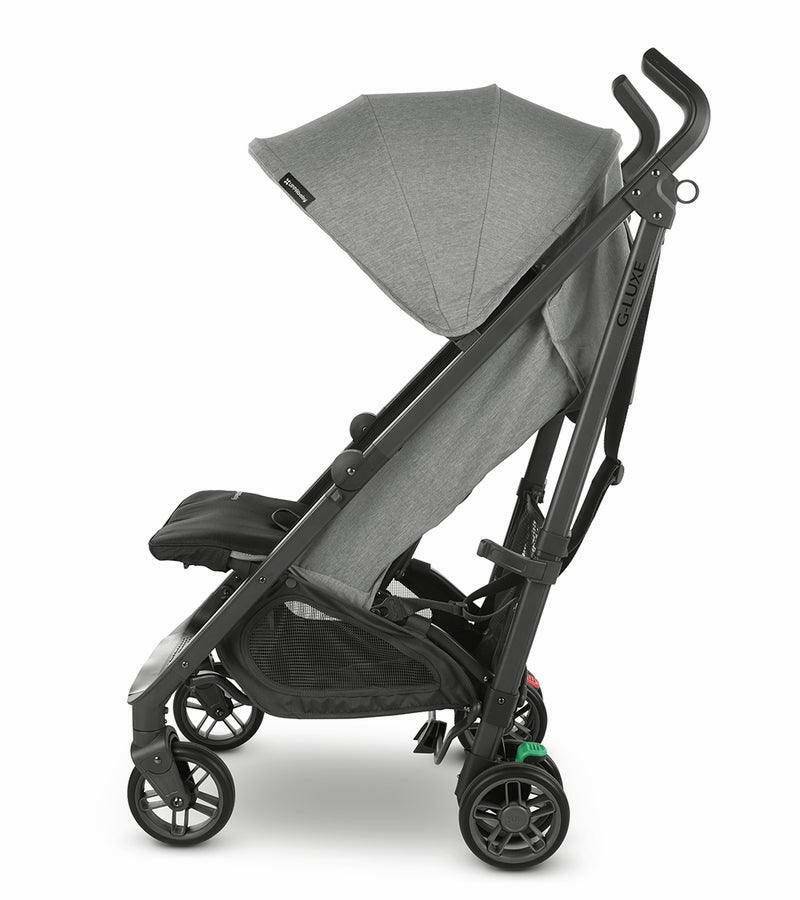 UPPAbaby G-LUXE 2023 Umbrella Stroller - Greyson (Charcoal Melange / Carbon) - Traveling Tikes 