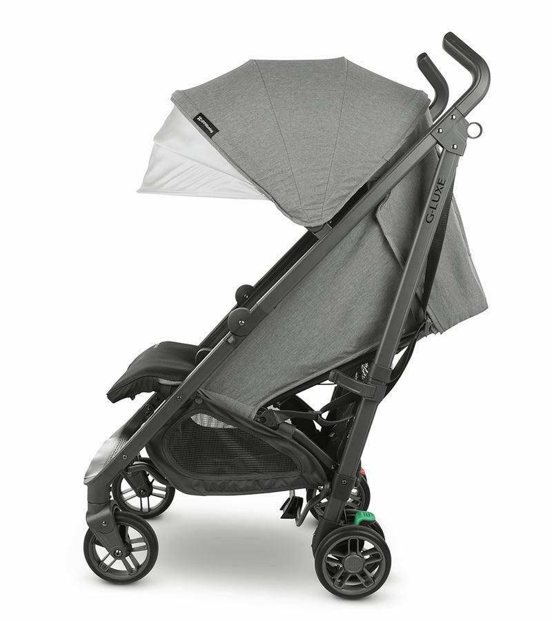 UPPAbaby G-LUXE 2023 Umbrella Stroller - Greyson (Charcoal Melange / Carbon) - Traveling Tikes 