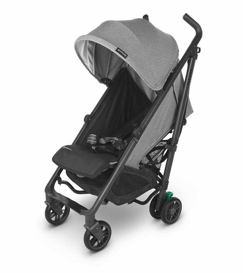 UPPAbaby G-LUXE 2023 Umbrella Stroller - Greyson (Charcoal Melange / Carbon) - Traveling Tikes 