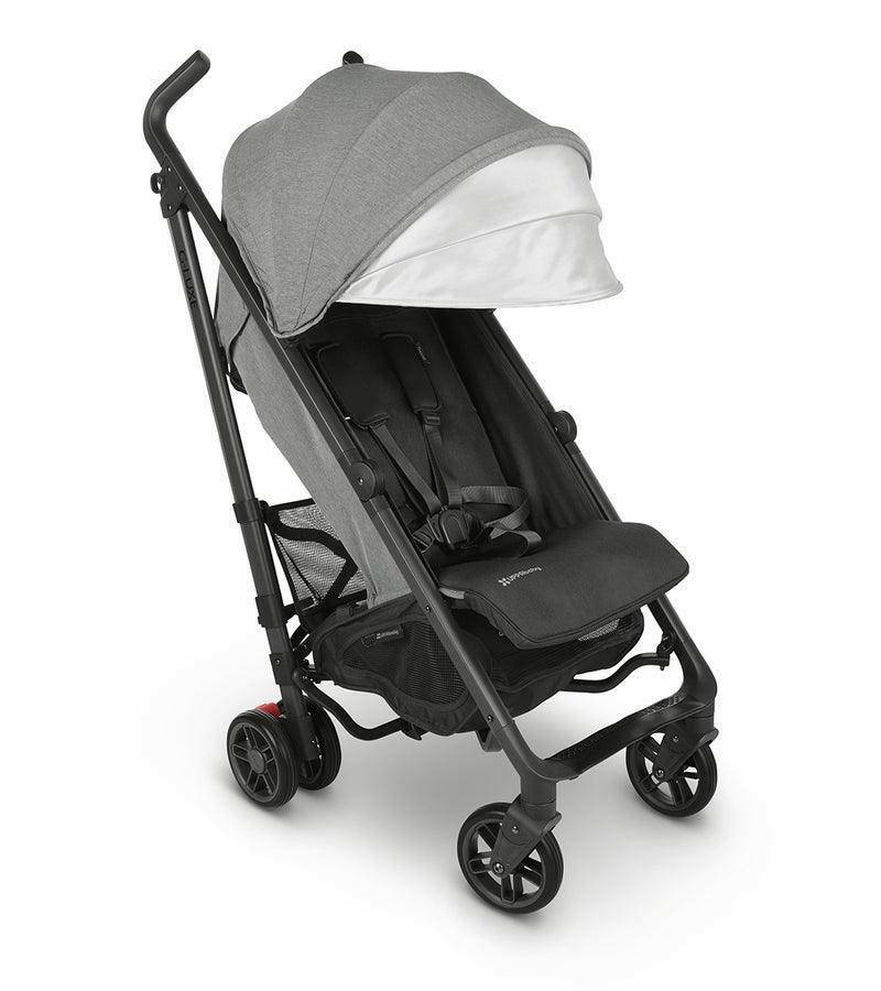 UPPAbaby G-LUXE 2023 Umbrella Stroller - Greyson (Charcoal Melange / Carbon) - Traveling Tikes 