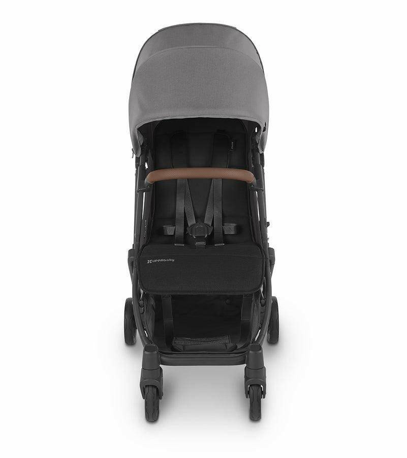 UPPAbaby MINU V2 Compact Stroller - Greyson (Charcoal Melange / Carbon / Saddle Leather) - Traveling Tikes 