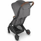 UPPAbaby MINU V2 Compact Stroller - Greyson (Charcoal Melange / Carbon / Saddle Leather) - Traveling Tikes 