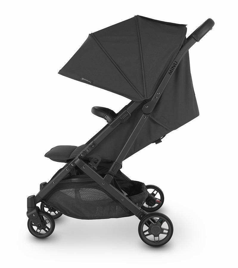 UPPAbaby MINU V2 Compact Stroller - Jake (Charcoal / Carbon / Black Leather) - Traveling Tikes 