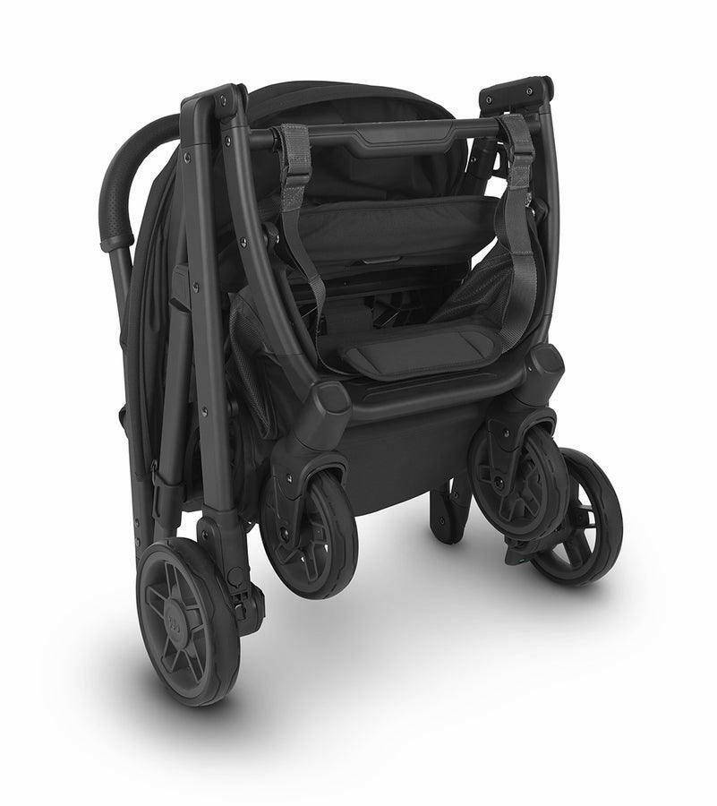 UPPAbaby MINU V2 Compact Stroller - Jake (Charcoal / Carbon / Black Leather) - Traveling Tikes 