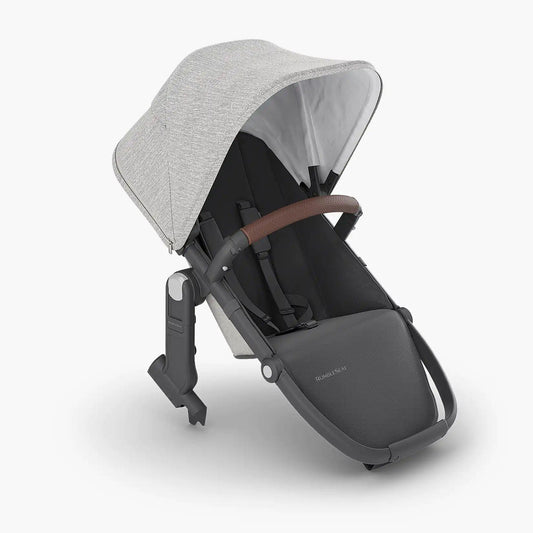 UPPAbaby RumbleSeat V2+ - Anthony (White and Grey Chenille / Carbon Frame / Chestnut Leather) - Traveling Tikes 