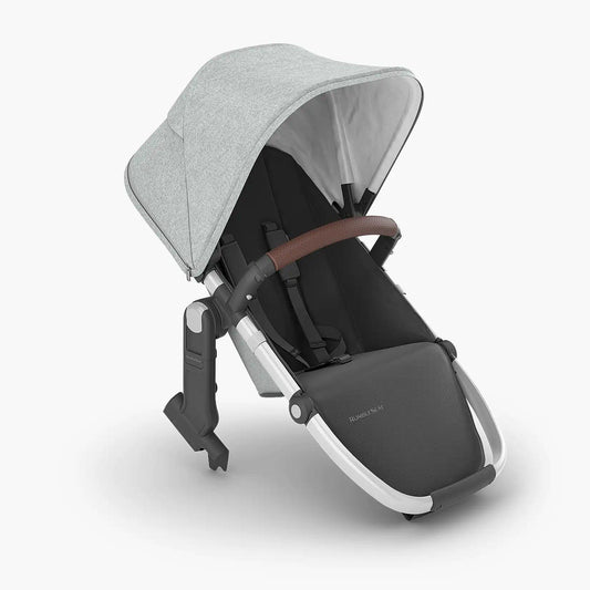 UPPAbaby RumbleSeat V2+ - Stella (Grey Brushed Melange / Silver Frame / Chestnut Leather) - Traveling Tikes 