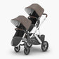 UPPAbaby RumbleSeat V2+ - Theo (Dark Taupe / Silver Frame / Chestnut Leather) - Traveling Tikes 