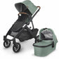 UPPAbaby VISTA V2 Double Stroller Bundle - Gwen (Green Melange / Carbon / Saddle Leather) - Traveling Tikes 