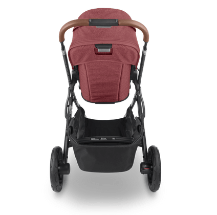 UPPAbaby Vista V2 Stroller - Lucy (Red Melange/Black/Brown Leather)