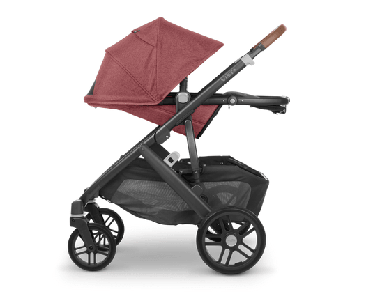 UPPAbaby Vista V2 Stroller - Lucy (Red Melange/Black/Brown Leather)