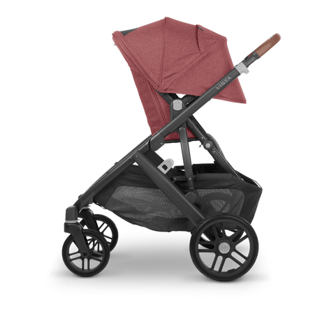 UPPAbaby Vista V2 Stroller - Lucy (Red Melange/Black/Brown Leather)