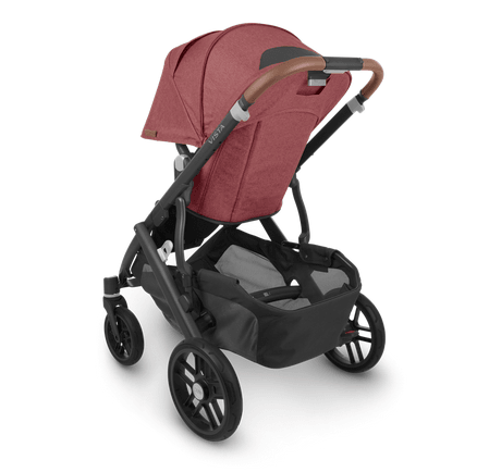 UPPAbaby Vista V2 Stroller - Lucy (Red Melange/Black/Brown Leather)