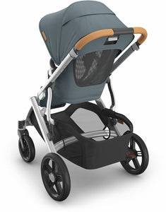 Uppababy Vista V3 Stroller - Callum - Stone Blue |Silver Frame | Sand Leather