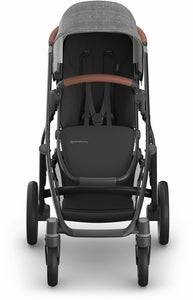 UPPAbaby Vista V3 Stroller - Greyson - Charcoal Mélange | Carbon Frame | Saddle Leather