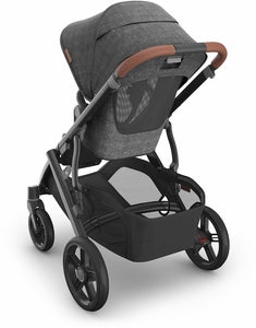 UPPAbaby Vista V3 Stroller - Greyson - Charcoal Mélange | Carbon Frame | Saddle Leather