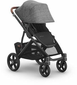 UPPAbaby Vista V3 Stroller - Greyson - Charcoal Mélange | Carbon Frame | Saddle Leather