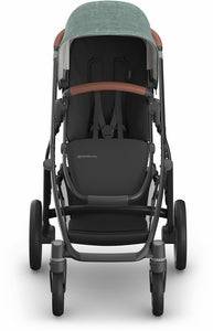 UPPAbaby Vista V3 Stroller - Gwen - Green Mélange | Carbon Frame | Saddle Leather