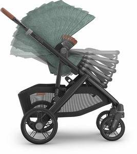 UPPAbaby Vista V3 Stroller - Gwen - Green Mélange | Carbon Frame | Saddle Leather