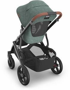 UPPAbaby Vista V3 Stroller - Gwen - Green Mélange | Carbon Frame | Saddle Leather