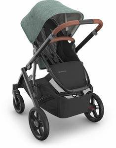 UPPAbaby Vista V3 Stroller - Gwen - Green Mélange | Carbon Frame | Saddle Leather