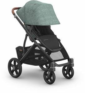 UPPAbaby Vista V3 Stroller - Gwen - Green Mélange | Carbon Frame | Saddle Leather