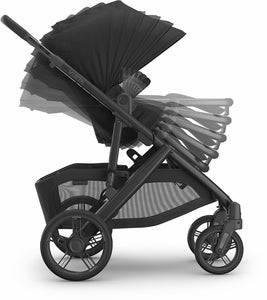 UPPAbaby Vista V3 Stroller - Jake - Charcoal | Carbon Frame | Black Leather