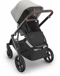 UPPAbaby Vista V3 Stroller - Savannah - Pearl Gray Jacquard | Carbon Frame | Chestnut Leather