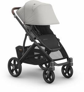 UPPAbaby Vista V3 Stroller - Savannah - Pearl Gray Jacquard | Carbon Frame | Chestnut Leather