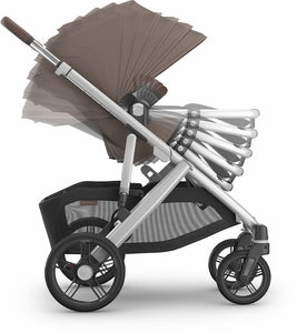 UPPAbaby Vista V3 Stroller - Theo - Dark Taupe | Silver Frame | Chestnut Leather