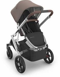 UPPAbaby Vista V3 Stroller - Theo - Dark Taupe | Silver Frame | Chestnut Leather