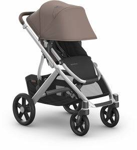 UPPAbaby Vista V3 Stroller - Theo - Dark Taupe | Silver Frame | Chestnut Leather