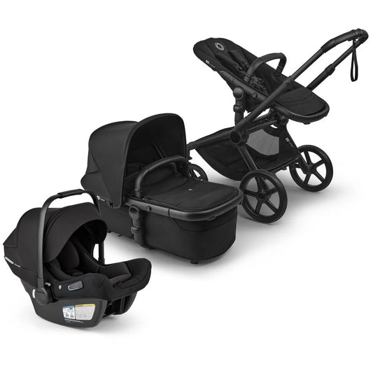 Bugaboo Fox 5 Renew + Turtle Air Shield Travel System Bundle - Black / Heritage Black / Heritage Black