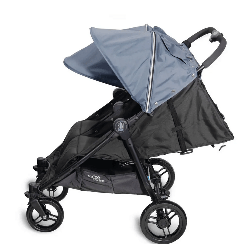 Valco Baby Slim Twin Double Stroller - Glacier - Traveling Tikes 