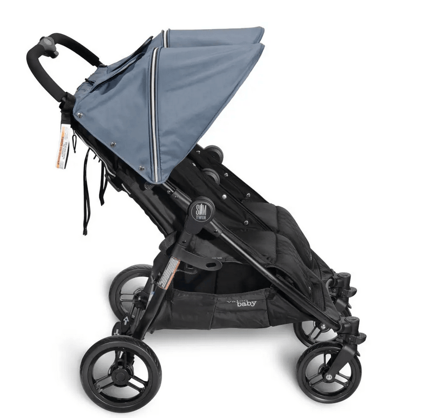 Valco Baby Slim Twin Double Stroller - Glacier - Traveling Tikes 