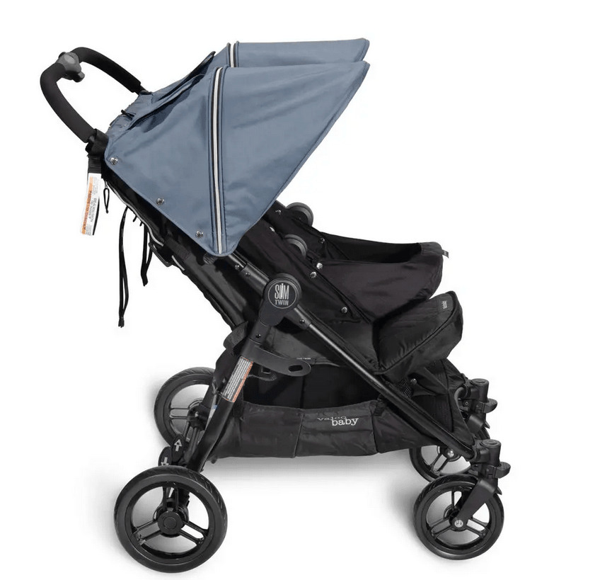 Valco Baby Slim Twin Double Stroller - Glacier - Traveling Tikes 