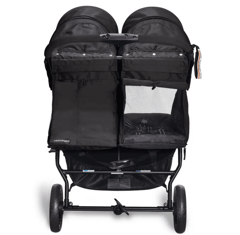 Valco Baby Slim Twin Double Stroller - Licorice Black - Traveling Tikes 