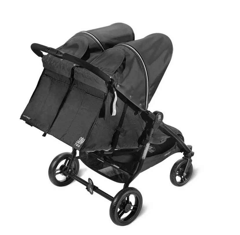 Valco Baby Slim Twin Double Stroller - Licorice Black - Traveling Tikes 