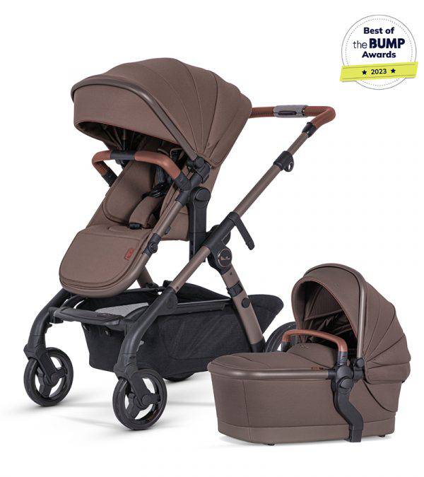 Silver Cross Wave 3 Complete Single-to-Double Stroller - Caramel