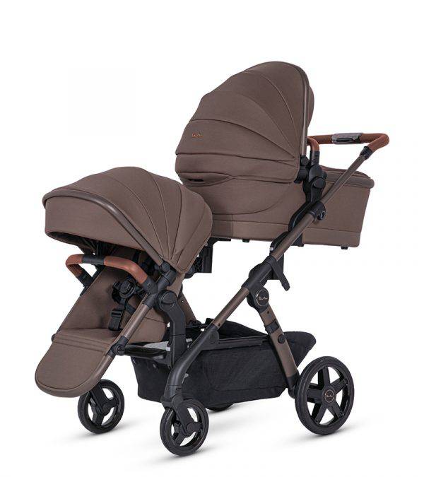 Silver Cross Wave 3 Complete Single-to-Double Stroller - Caramel